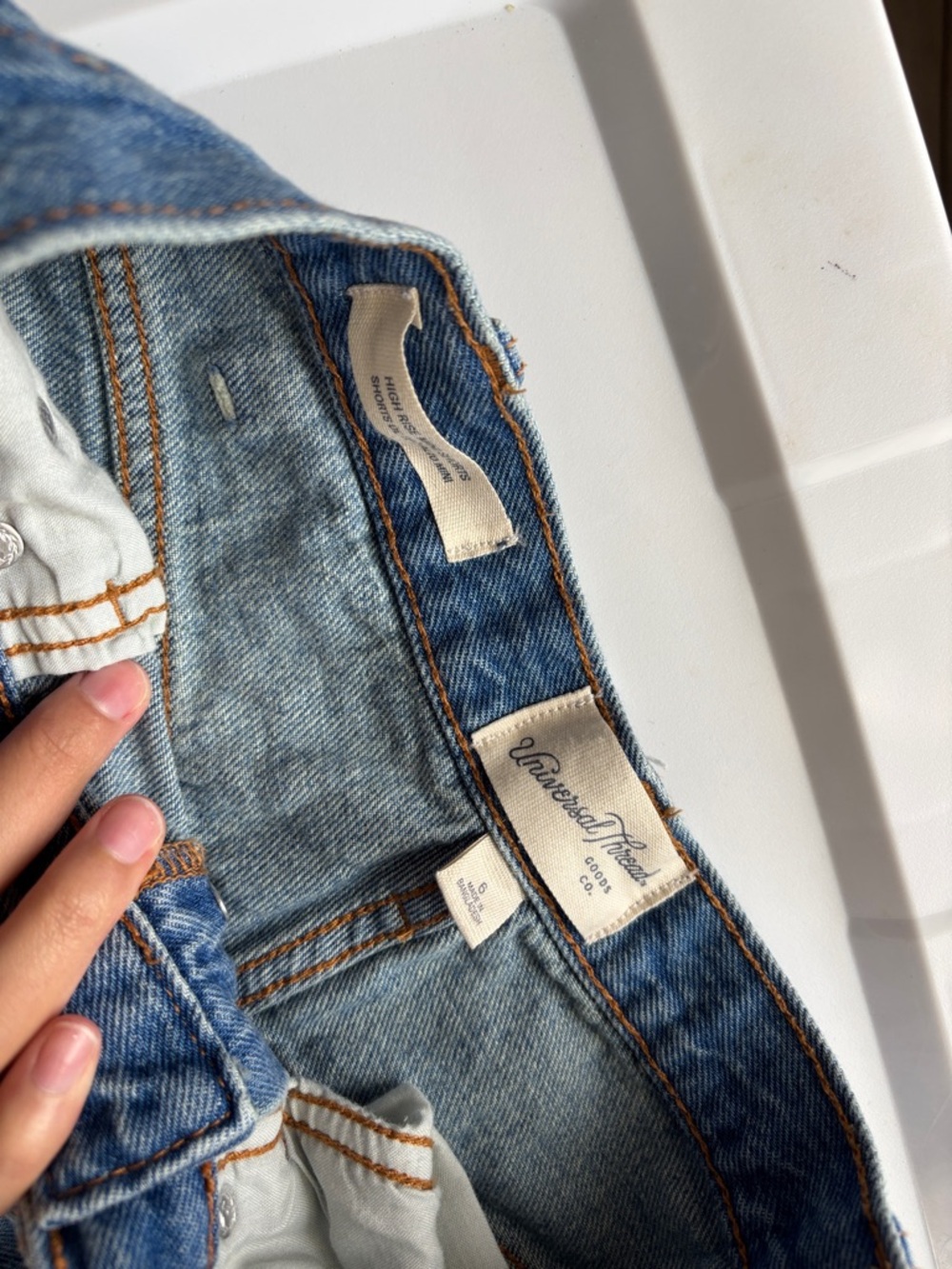 Universal Thread Light Blue Distressed Denim Shorts - Picture 2 of 2